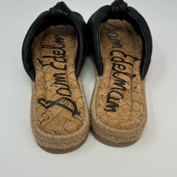 Sam Edelman Abbene Leather Slip on Espadrille Slide Sandals - Picture 5 of 6
